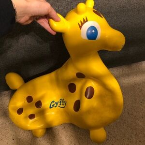 Blow up Gyffy the Giraffe hop ride on toy